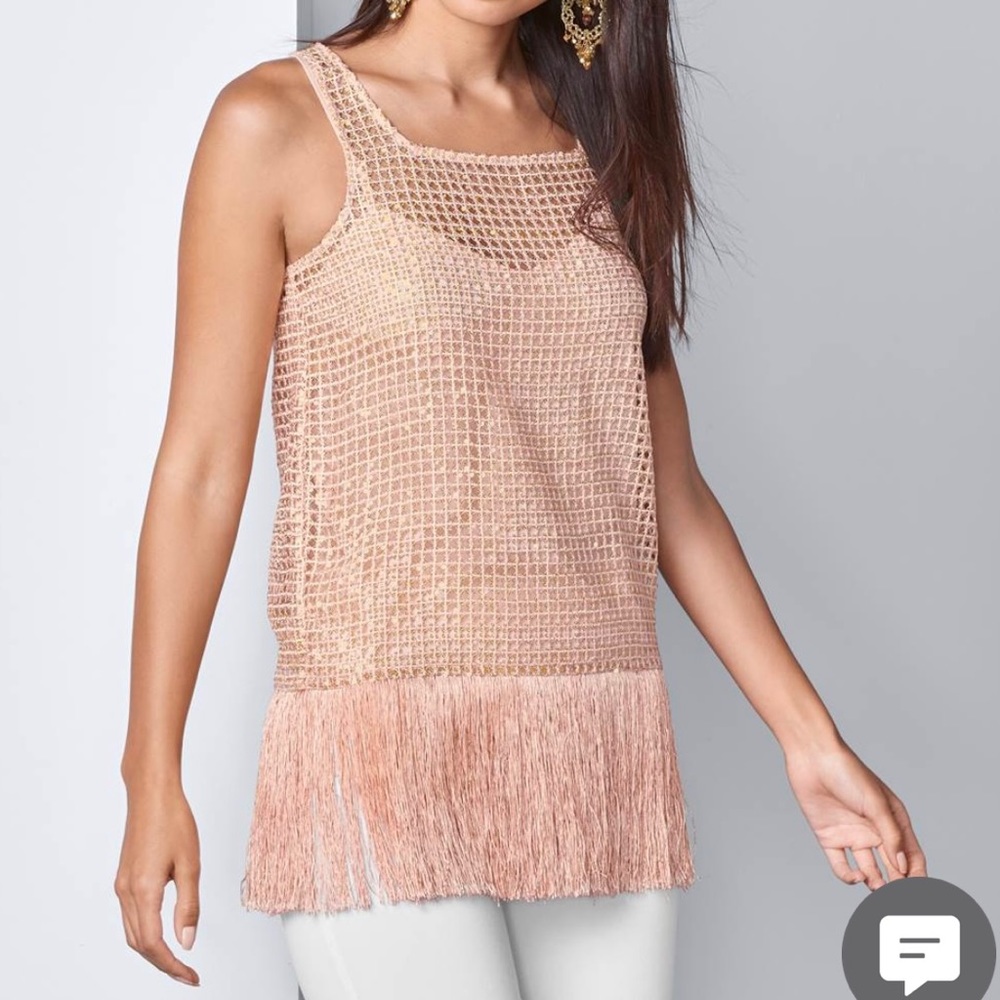 Venus sequin fringe top